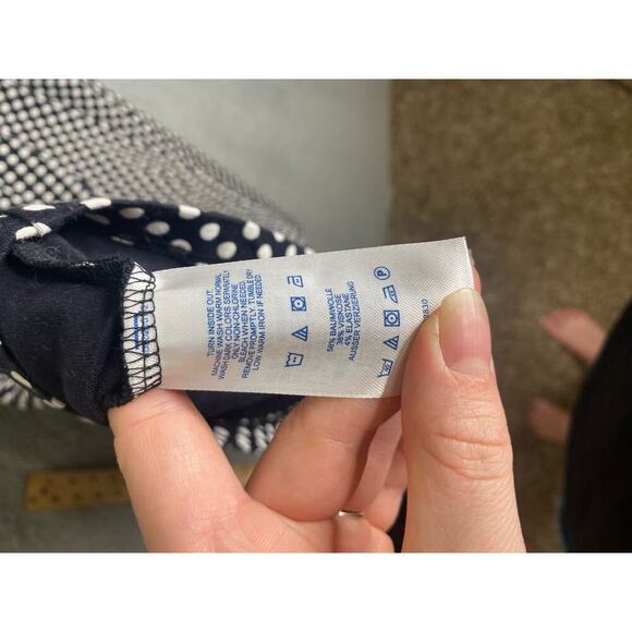 Lands end womens maxi dress short sleeve polka dot jersey cotton stretch 2X - Picture 4 of 6